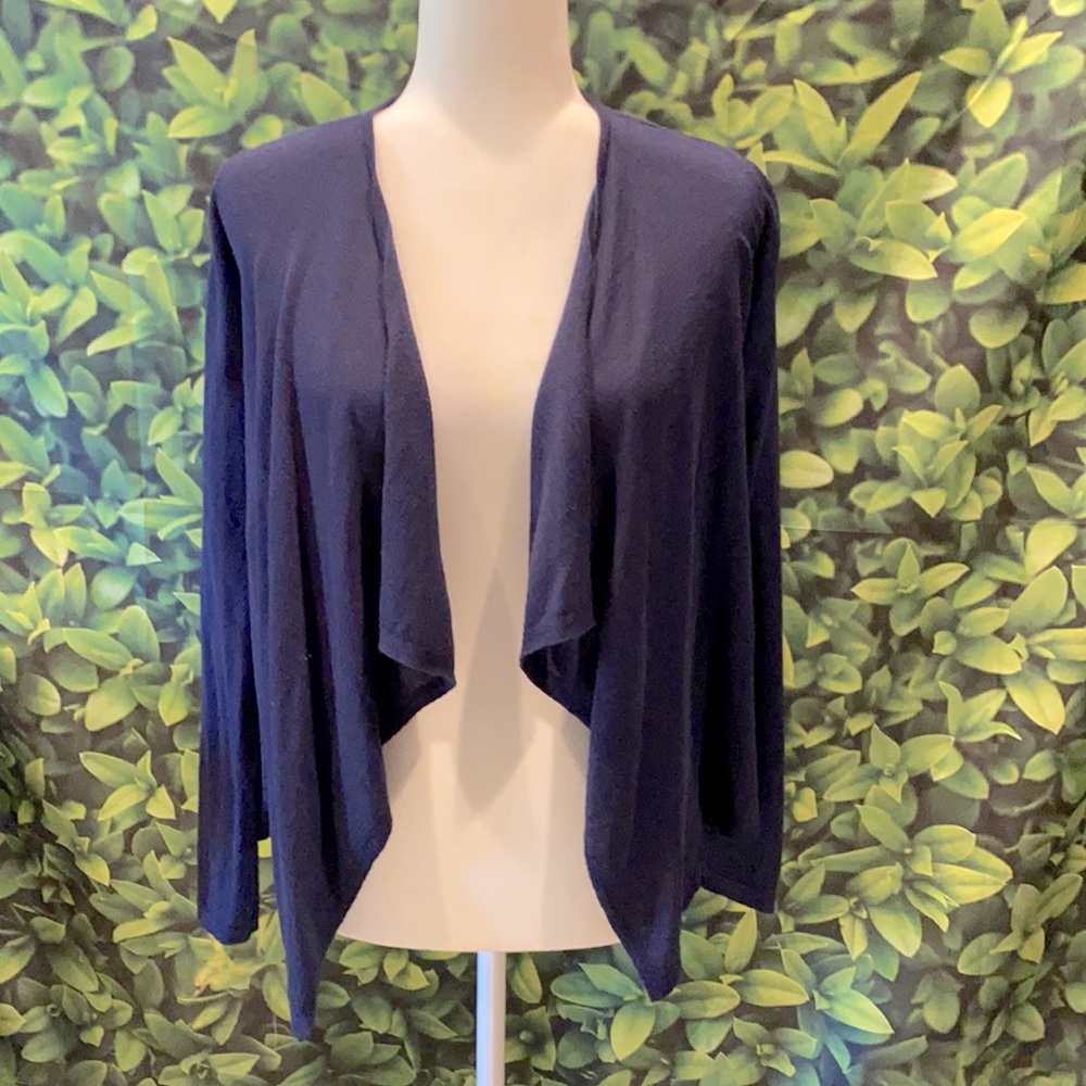 LILLY PULITZER NAVY BLUE OPEN CARDIGAN